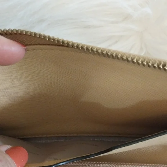 Michael Kors Beige Leather Wristlet - Picture 7 of 12